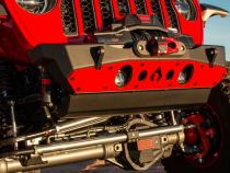 Bare Steel Nighthawk Front Bumper with Aluminum Skid for JK, JL, and JT - Bare Steel Artec Industries