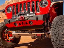 Bare Steel Nighthawk Front Bumper with Aluminum Skid for JK, JL, and JT - Bare Steel Artec Industries
