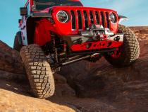 Powdercoat Nighthawk Front Bumper with Aluminum Skid for JK, JL, and JT - Black Powdercoat Artec Industries