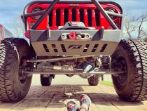 Jeep JK Front Bumper W/Grill Hoop And Stinger 07-18 Wrangler JK Crusher Series Bare Steel Motobilt