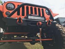 Jeep JK Front Bumper W/Stinger 07-18 Wrangler JK Crusher Series Bare Steel Motobilt