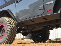 Jeep JK Rocker Guards W/Step 07-18 Wrangler JK Crusher Series Bare Steel Motobilt