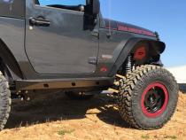 Jeep JK Rocker Guards W/Step 07-18 Wrangler JK Crusher Series Bare Steel Motobilt