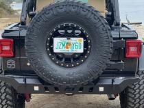 Jeep JL Rear Bumper Crusher With Light Mounts With Spare Tire Cut Out 2018-Present Wrangler JL Motobilt
