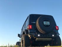 Jeep JL Rear Bumper Crusher With Light Mounts With Spare Tire Cut Out 2018-Present Wrangler JL Motobilt