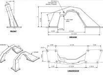 Rear Upper Coil Over Shock Mounts for High Line Fenders Motobilt