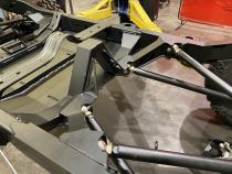 4 Link Suspension Bracket Kit With Skid Plate For 07-11 Jeep JKU Bare Steel Motobilt