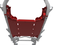 4 Link Suspension Bracket Kit With Skid Plate For 07-11 Jeep JKU Bare Steel Motobilt