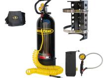 CO2 Tank 20 Lb Package B System 250 PSI Gloss Black Power Tank
