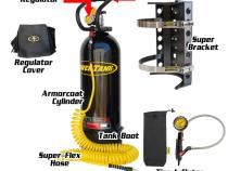 CO2 Tank 20 Lb Package B System 250 PSI Gloss Black Power Tank