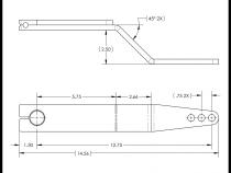 Antirock Fabricated Steel Sway Bar Arms, 15.2 in. Long, 2.5 in. Offset Bend, 3 Holes RockJock 4x4