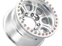 Aluminum Wheels 17x9.5 Monster Beadlock RT233 Machined Silver -19 Offset 5 on 127 Bolt Pattern 83.82 Bore Raceline