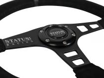 Flat Suede Steering Wheel 13 Inch Diameter Black PRP Seats