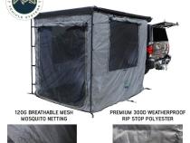 HD Nomadic 2.0 Awning Room Enclosure, Grey Body, Green Trim (4 Walls and Floor) Overland Vehicle Systems