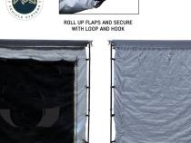 HD Nomadic 2.0 Awning Room Enclosure, Grey Body, Green Trim (4 Walls and Floor) Overland Vehicle Systems