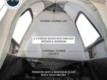 LD TACT - Bed Tent Full Size 6.5 Foot, Tan Body and Green Rainfly Overland Vehicle Systems