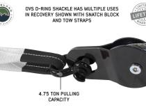 Recovery Shackle 19010201 3/4 4.75 Ton Black Sold In Pairs Overland Vehicle Systems