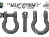 Buy Overland Vehicle Systems Recovery Shackle D Ring 3/4 Inch 4.75 Ton Grey Overland Vehicle Systems