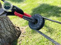 Recovery Snatch Ring 4.00 41,000 lb. Gray With Storage Bag Overland Vehicle Systems