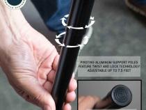 HD Nomadic 180 LTE - Awning, Grey Body, Green Trim and Black Travel Cover Overland Vehicle Systems