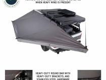 HD Nomadic 180 LTE - Awning, Grey Body, Green Trim and Black Travel Cover Overland Vehicle Systems