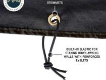 XD Nomadic 270 - Awning Wall 2 W/Black Out, Passenger Side, Black Body, Black Trim W/Storage Bag Overland Vehicle Systems