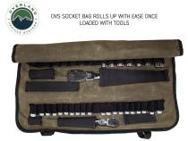 Rolled Socket Organizer Storage Bag - #16 Waxed Canvas Overland Vehicle Systems
