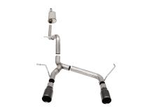 2.75 Inch Cat-Back Dual Rear Exit with Single 4.0 Inch Black PVD Flat Cut Tips 07-18 Jeep Wrangler JKU 116 Inch Wheel Base Corsa Performance