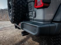 2.75 Inch Cat-Back Dual Rear Exit with Single 4.0 Inch Polished Flat Cut Tips 18-25 Jeep Wrangler JLU 118.4 Inch Wheel Base Corsa Performance