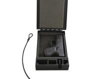Portable Safe For Compact Pistols Universal Black Includes Security Cable Tuffy Security Products