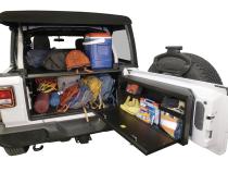 Deluxe Cargo Enclosure - 18-23 Wrangler JL {21-23 Exc. 4XE} 4-Door w/ OEM Subwoofer Black Tuffy Security Products