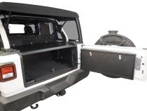 Deluxe Cargo Enclosure - 18-23 Wrangler JL {21-23 Exc. 4XE} 4-Door w/ OEM Subwoofer Black Tuffy Security Products