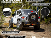 The Ascent Soft Tops For Jeep 2007-2018 Wrangler JK 4 Door Black Diamond Bestop