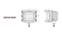 Spot Surface Mount White Housing Pair D-SS Pro RIGID Industries
