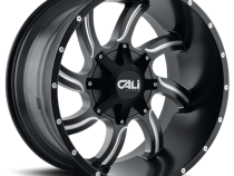 Cast Aluminum Wheels Twisted 9102 SB 20x14 Milled Spokes Satin Black 6 On 135/6 On139.7 Bolt Pattern -76 Offset Cali Offroad Wheels