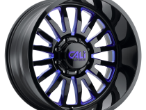Cast Aluminum Wheels Summit 9110 GB-BL 20x9 Blue Milled Spokes Gloss Black 5 On 139.7 Bolt Pattern 0 Offset Cali Offroad Wheels