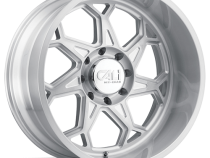 Cast Aluminum Wheels Sevenfold 9111 SL 24x12 Brushed Brushed Silver 8 On 165.1 Bolt Pattern -51 Offset Cali Offroad Wheels
