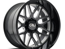 Cast Aluminum Wheels Invader 9115 GB-M 28x12 Milled Gloss Black 6 On 135 Bolt Pattern -44 Offset Cali Offroad Wheels