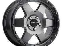 Aluminum Wheels 18x8 Boost 946G Satin Gunmetal Gray 6 Spoke 35 Offset 5 on 110 Bolt Pattern 72.62 Bore Raceline