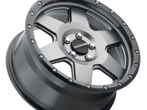 Aluminum Wheels 18x8 Boost 946G Satin Gunmetal Gray 6 Spoke 35 Offset 5 on 110 Bolt Pattern 72.62 Bore Raceline