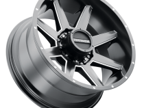 Aluminum Wheels 22x12 Stryker 954M Milled-Dimples Satin Black -44 Offset 5 on 127 Bolt Pattern 78.1 Bore Raceline