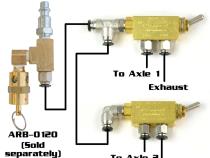 Pneumatic Air Toggle Switches for Air Lockers Two Axle 5mm Power Tank