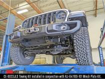 Tow Bar Mounting Kit 18-Up Wrangler JL 20-Up Gladiator w/ Steel Bumper Bolt-On Includes Mounting Plate Tow Bar Attaching Forks Hardware For Use w/ CE-9033F RockJock 4x4