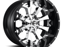 Aluminum Wheels 20X10 Assault D246 6 On 135/6 On 139.7 Chrome/Gloss Black Lip 106.1 Bore -18 Offset 8 Spoke Fuel Off Road Wheels