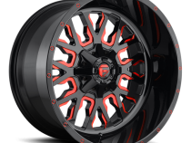 Aluminum Wheels 18X9 Stroke D612 5 On 114.3/5 On 127 Gloss Red/Milled 78.1 Bore 1 Offset Fuel Off Road Wheels