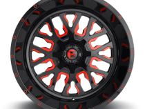 Aluminum Wheels 18X9 Stroke D612 5 On 114.3/5 On 127 Gloss Red/Milled 78.1 Bore 1 Offset Fuel Off Road Wheels