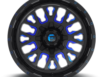 Aluminum Wheels 20X9 Stroke D645 5 On 114.3/5 On 127 Gloss Blue/Milled 78.1 Bore 1 Offset Fuel Off Road Wheels