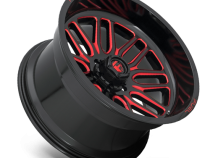 Aluminum Wheels 22X10 Ignite D663 5 On 127 Gloss Black Red Tinted Clear 78.1 Bore -18 Offset Fuel Off Road Wheels