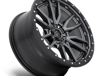 Aluminum Wheels 22X10 Rebel D680 6 On 135 Matte Gunmetal Gray Black Bead Ring 87.1 Bore -13 Offset Fuel Off Road Wheels