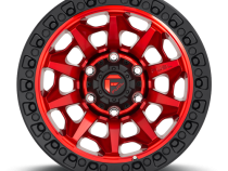 Aluminum Wheels 18X9 Covert D695 5 On 127 Candy Red Black Bead Ring 71.5 Bore 1 Offset Multi Spoke Fuel Off Road Wheels